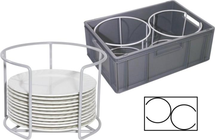 Actual product image Contacto Plate holder,, low high for stacking box