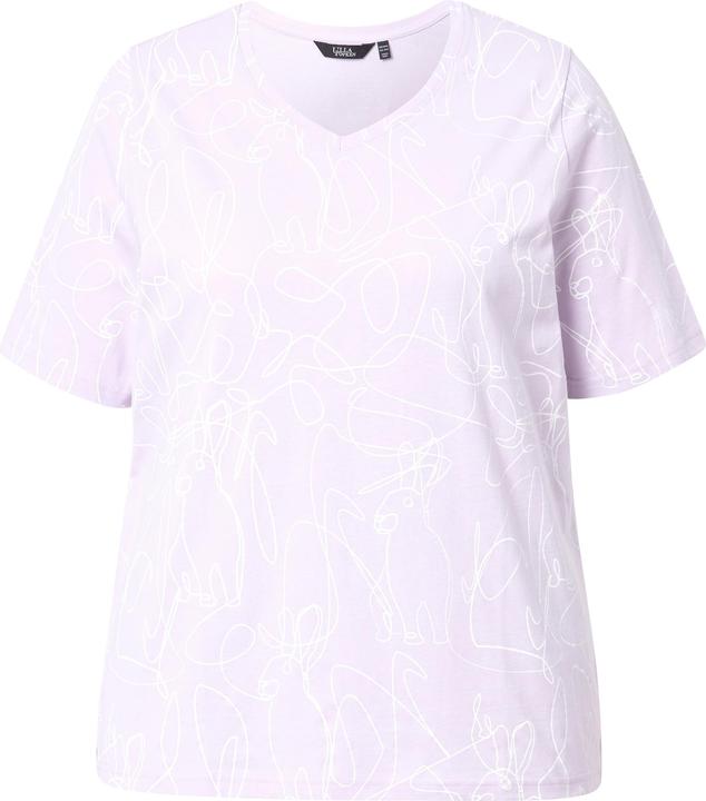 Actual product image Ulla Popken Abstract Animal Print Short Sleeve Tee (42, 44)