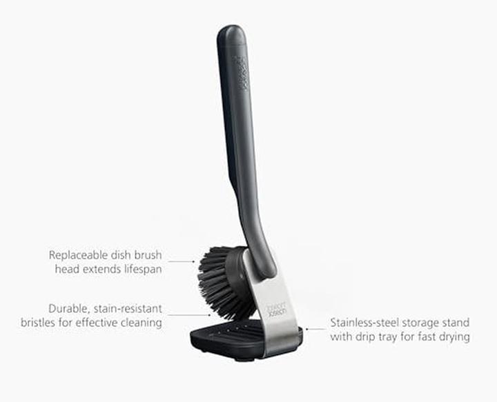 Produktbild Joseph Joseph SinkTech grau Spülbürste mit Halterung