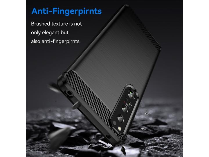 Produktbild Screenguard Sony Xperia 1 IV Hülle Carbon Brushed Soft TPU (Sony Xperia 1 IV)