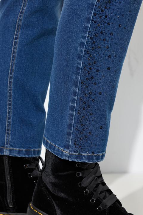 Immagine prodotto Ulla Popken Jeans modello Mia con decorazioni, cintura comoda e denim elasticizzato (50)