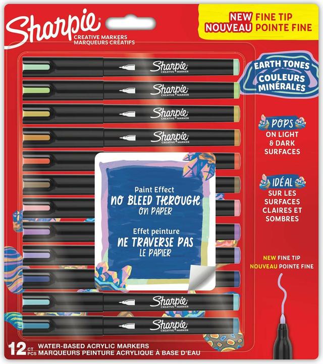Sharpie - Creative Acrylic 12-Blister - Earth Tones - Fine Tip (2212911) (12x)