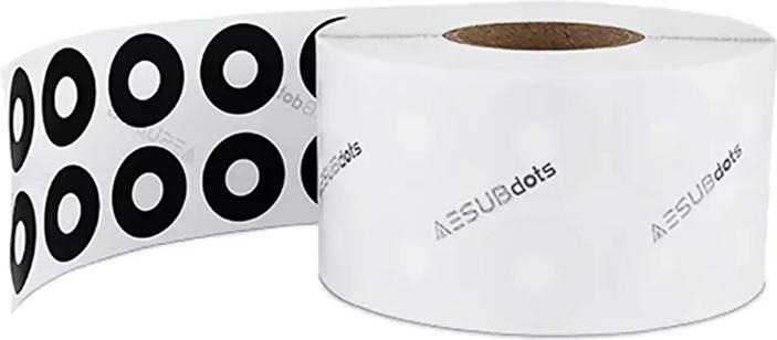Aesub DOTS Targets 10mm WHITE AESD010 Scanning Targets 3000Stk/Rolle
