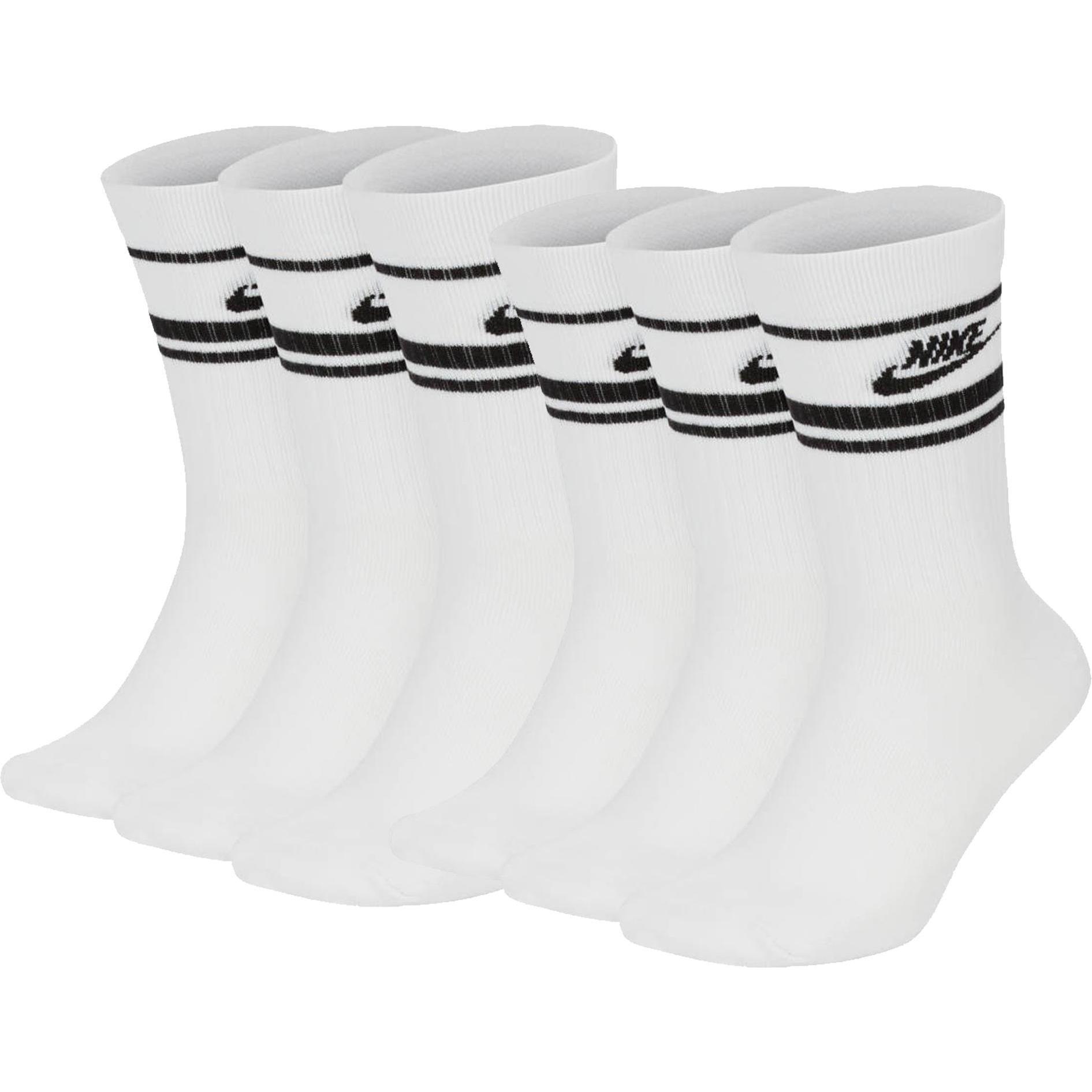 Nike, Herren, Socken, Socken Sportlich, Weiss, (6er Pack, 46 - 50)