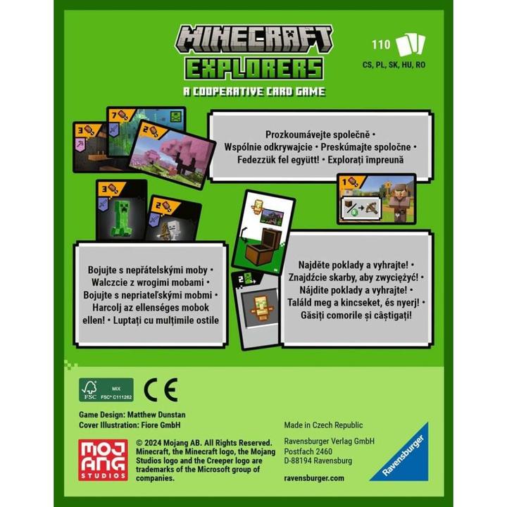 Actual product image Ravensburger Minecraft Explorers card game