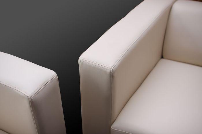 Immagine prodotto Mendler Divano a 2 posti Divano Loungesofa Lille - finta pelle, crema (2 posti)