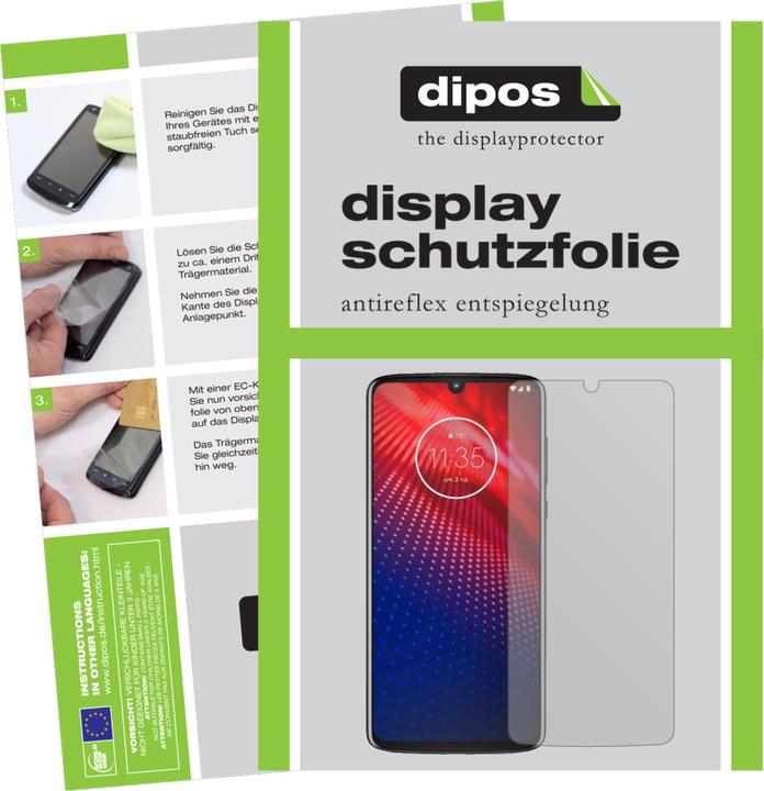 Dipos Pellicola Protettiva Antiriflesso Per Motorola Moto E6 Plus – Opaca, Anti-impronta, Taglio Laser – Made In Germany - 2