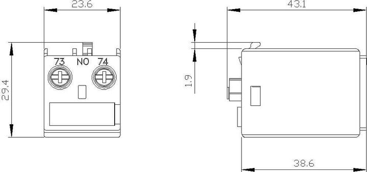 Actual product image Siemens Auxiliary switch for contactor
