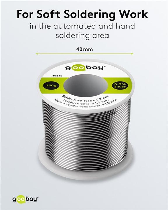 Produktbild Goobay Lötzinn bleifrei, ø 1,0 mm, 250 g (Lötzinn)