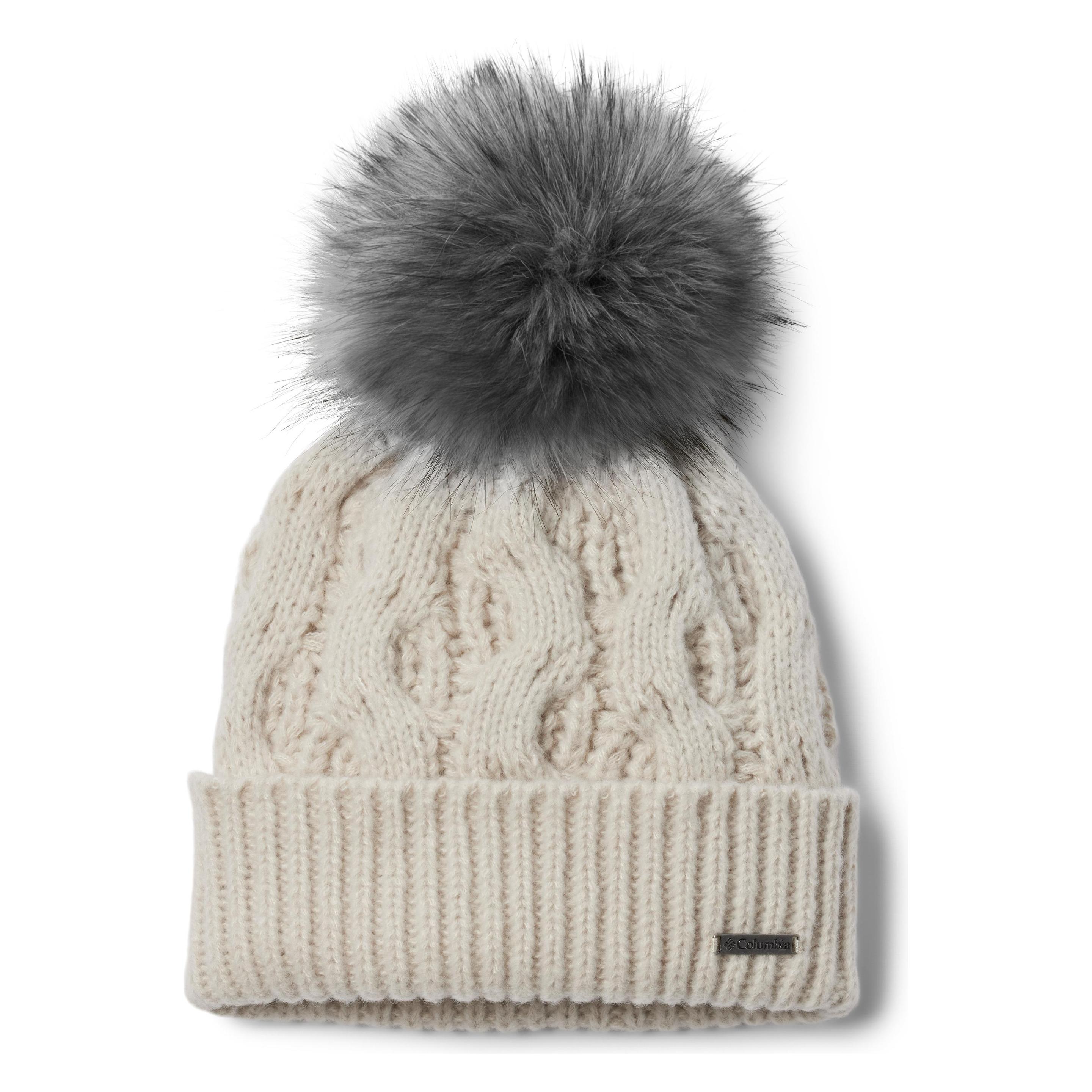 Columbia, Damen, Mütze, Boundless Days™ Cable Knit Pom Beanie, Braun, Beige, (One Size)