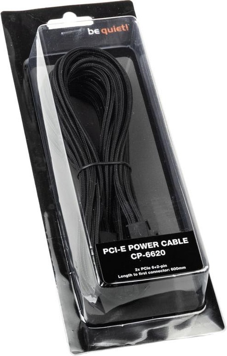 Actual product image be quiet! CP-6620 PCIe dual cable for modular power supplies