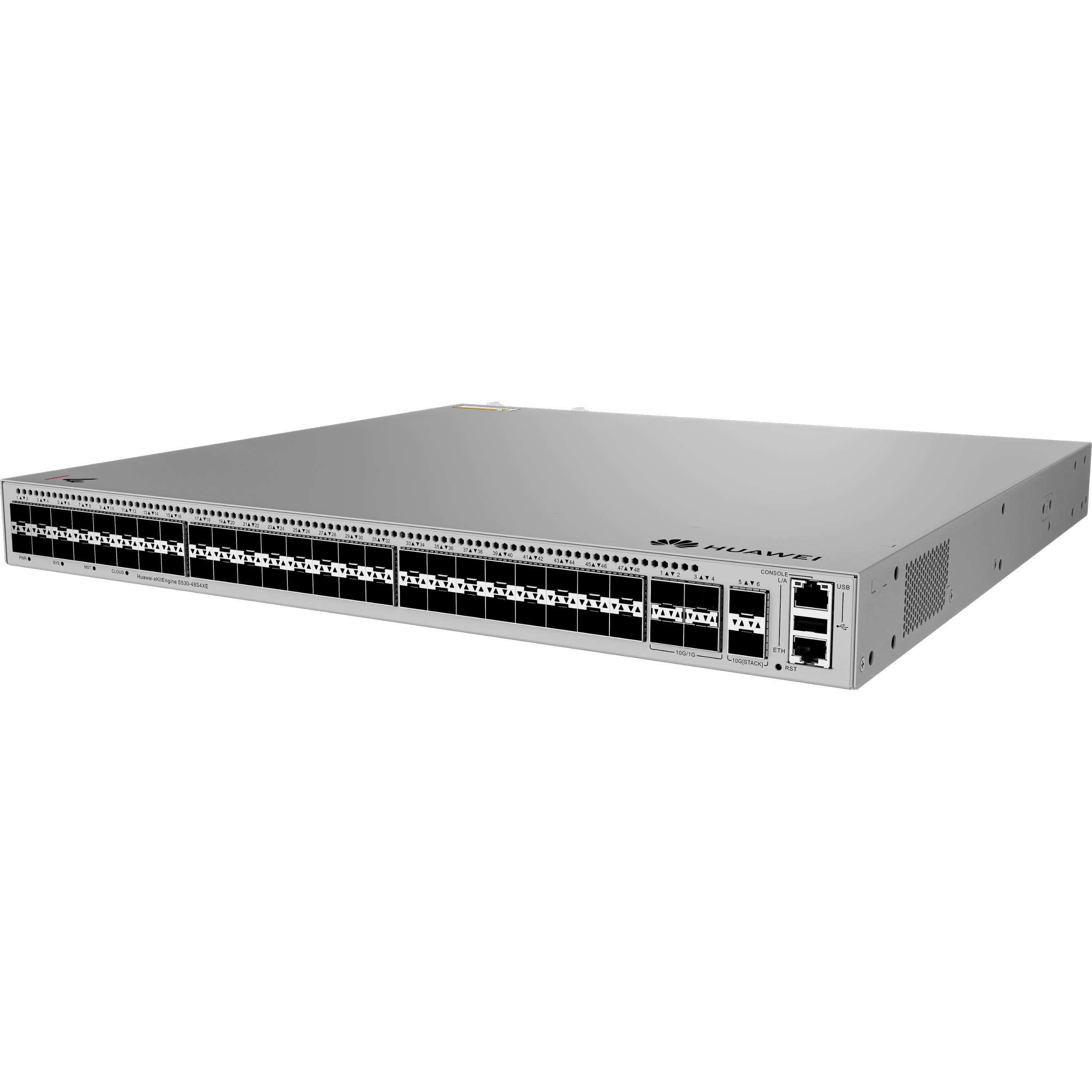 Huawei S530-48S4XE 48xGE SFP ports 4x10GE SFP+ ports 2x12GE stack ports with 1xAC power module eKit 