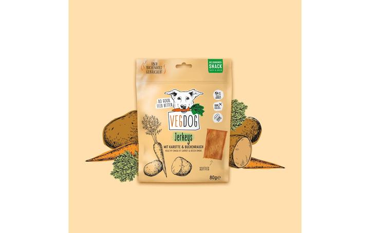 Image du produit Vegdog Jerkeys avec Kate et fumée de hêtre (1 pcs, 80 g)