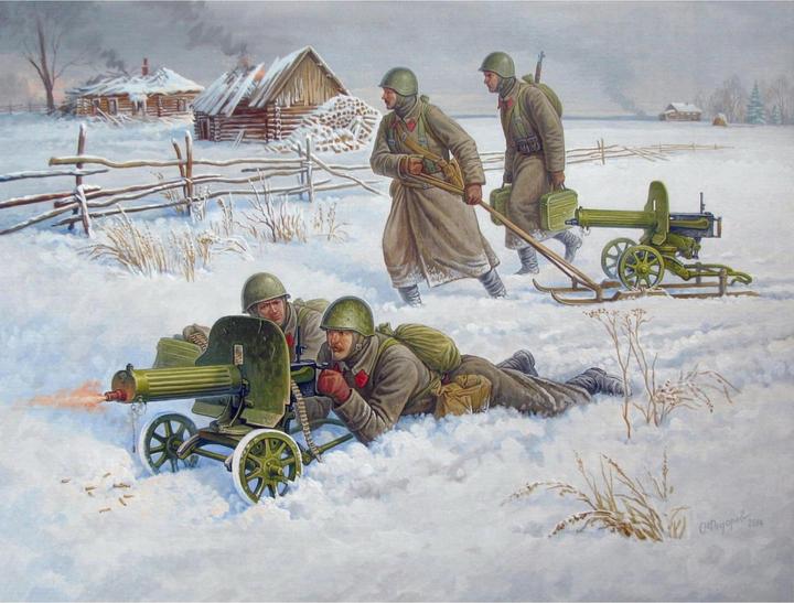 Tamiya 1:72 Sov.Maschinengewehr m.Crew (Winter)