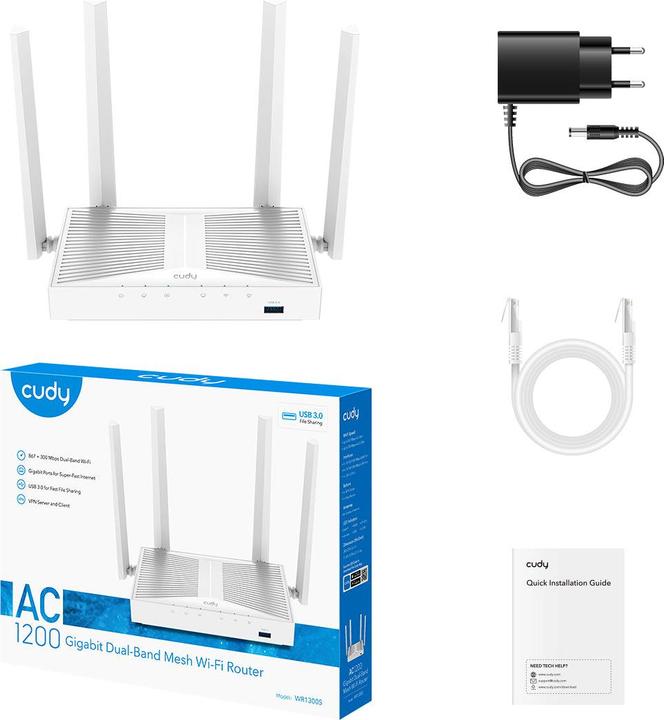 Immagine prodotto Cudy Router Mesh Wi-Fi AC1200 Gigabit con USB