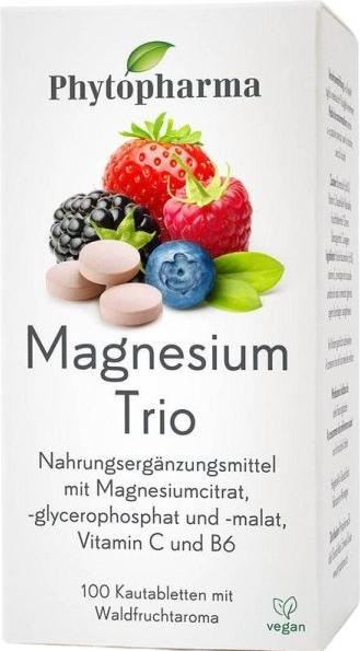 Actual product image Phytopharma Magnesium Trio (100 Piece, Pills, 160 g)