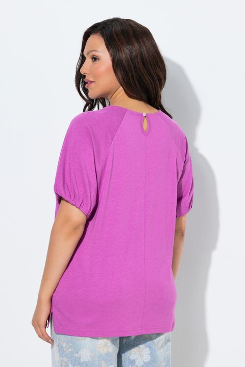 Actual product image Ulla Popken Puff Sleeve Modal Blend Tee (60)