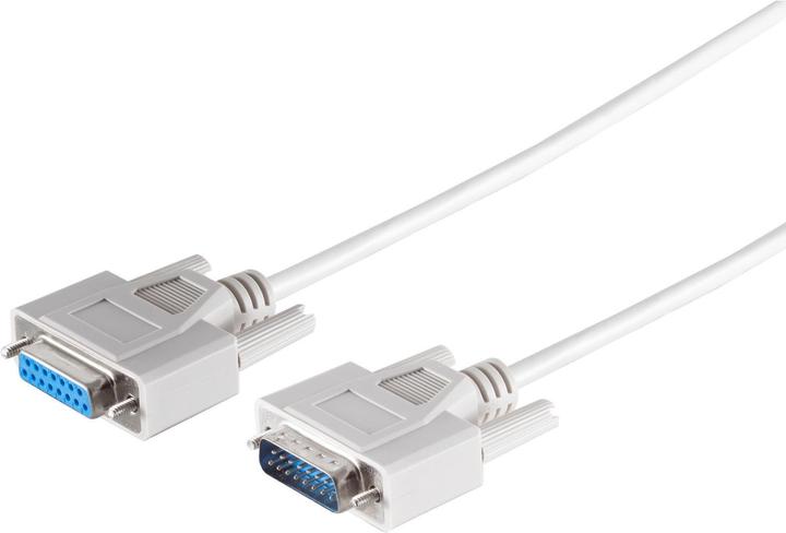 Productafbeelding Shiverpeaks 15-pens Sub-D kabel, gegoten, lengte: 5,0 m, mannelijk-vrouwelijk 15-pens Sub-D connector (5 m)