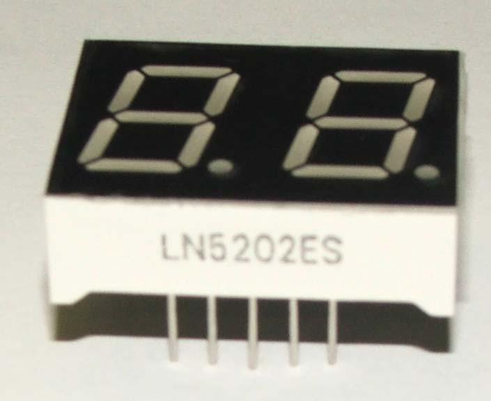 Image du produit OEM Afficheur 7 segments rouge Com. Cathode 2 caractères 12.7mm (Kit électronique)