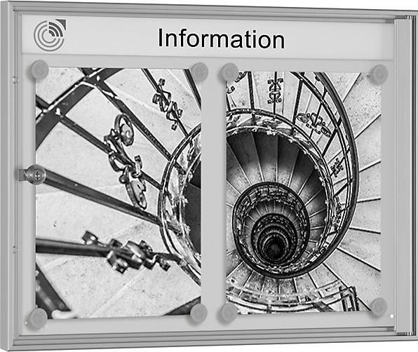 Actual product image kaiserkraft Display case for indoor (Magnet board, 50 x 38 cm)