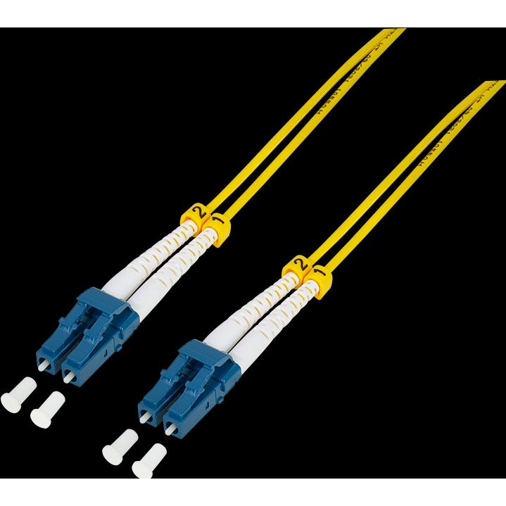LogiLink LWL Duplex Patchkabel, OS2, 9/125µ, LC-LC, gelb, 100 m (100 m), Netzwerkkabel