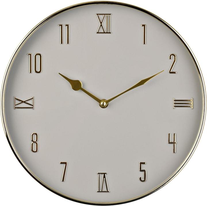 Actual product image Hometime Round Wall Clock Grey & Gold