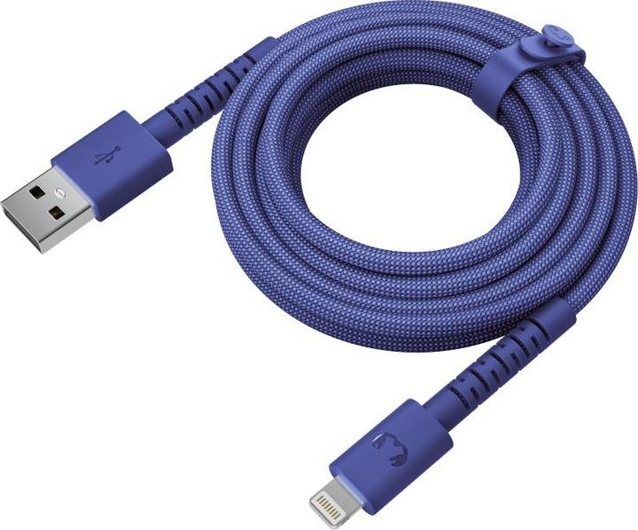 Image du produit Fresh'N Rebel Fresh 'n Rebel USB-A zu Lightning silicone geflochtenes Kabel "FlexWave" 2m, True Blue (2 m, 12 W)