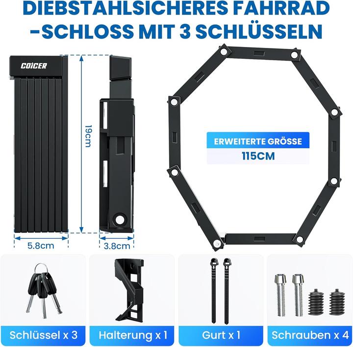 Image du produit Coicer Faltschloss (115 cm)