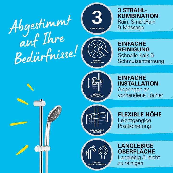 Produktbild Grohe 27333000 (3 Strahlarten, 16.60 l/min)