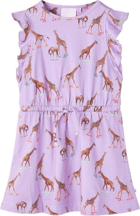 Immagine prodotto vidaXL Abito da bambino con maniche a balze e cintura in vita viola (92)