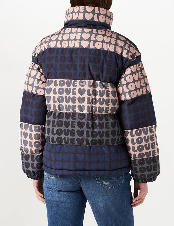 Actual product image Love Moschino Allover Love Quilted Detachable Sleeves Jacket (42)