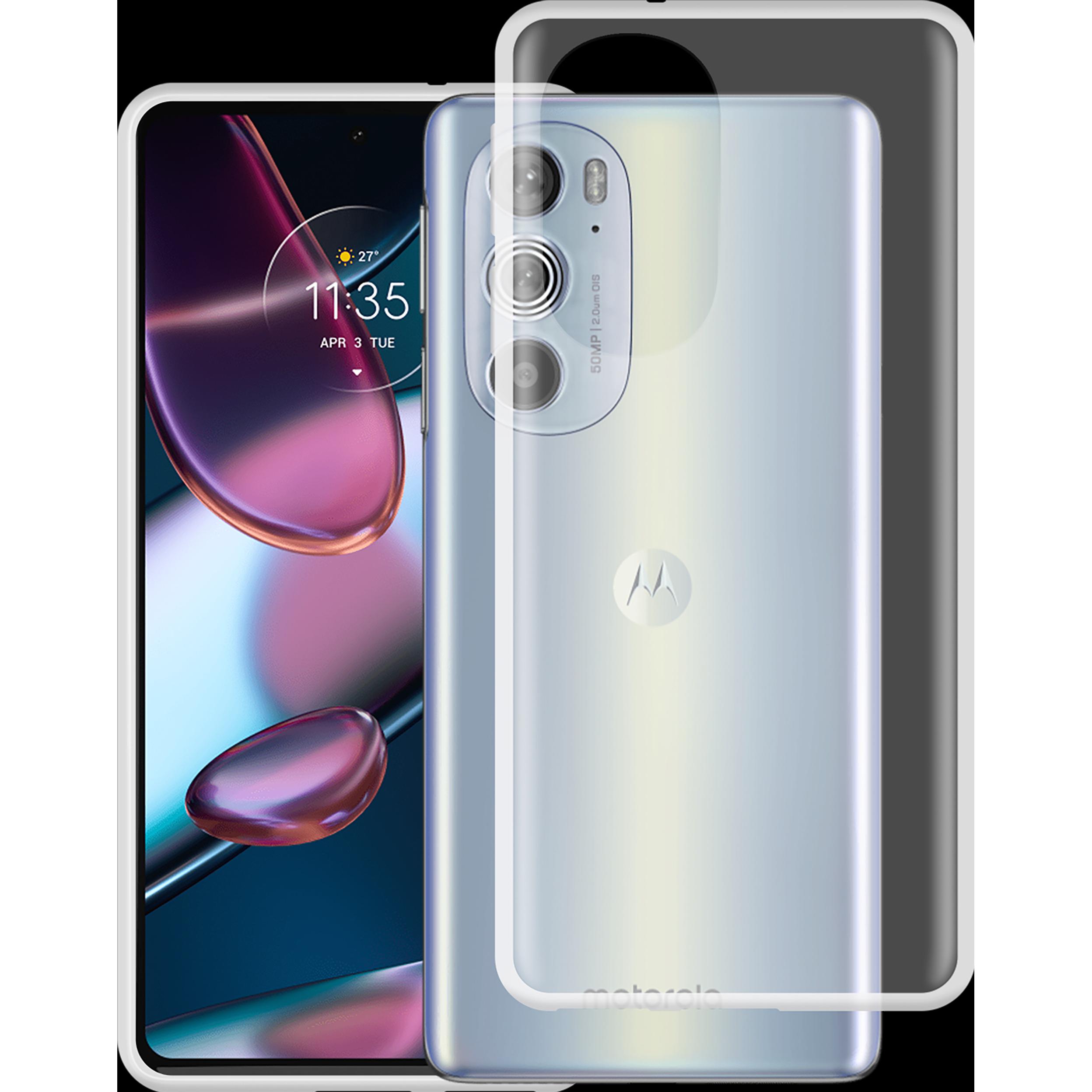 Cazy Silikon Hülle Kompatibel mit Motorola Edge 30 Pro - Soft TPU Schutz - Transparant (Motorola Edge 30 Pro), Smartphon...