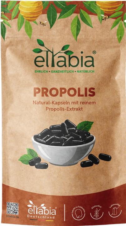 Actual product image Eltabia Propolis capsules | high-dose 450mg daily dose | natural bee resin (Capsules)