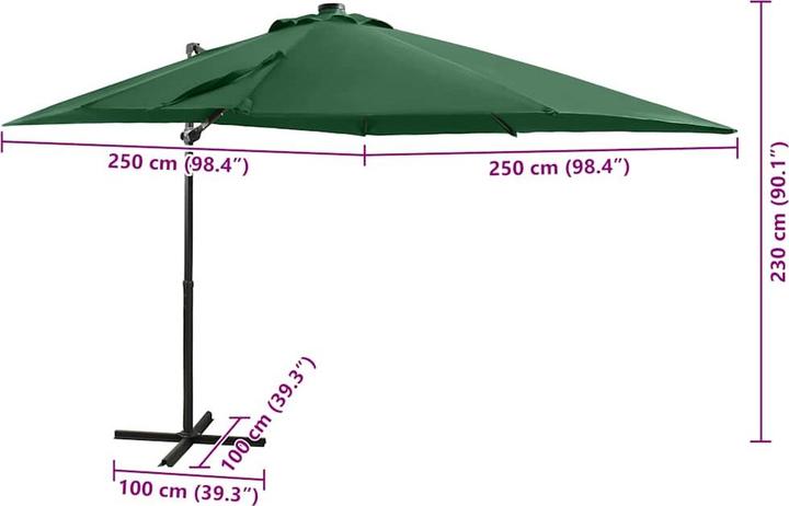 Immagine prodotto vidaXL freischwingender Sonnenschirm (2.50 m)
