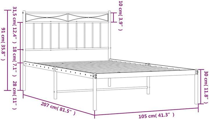Image du produit vidaXL Bettgestell (100 x 200 cm)