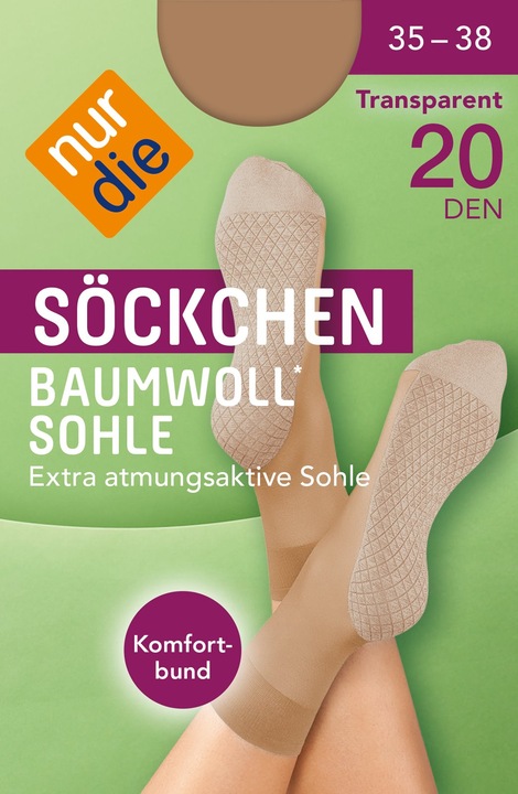Immagine prodotto Nur Die Söckchen Baumwollsohle (Confezione singola, 39 - 42)