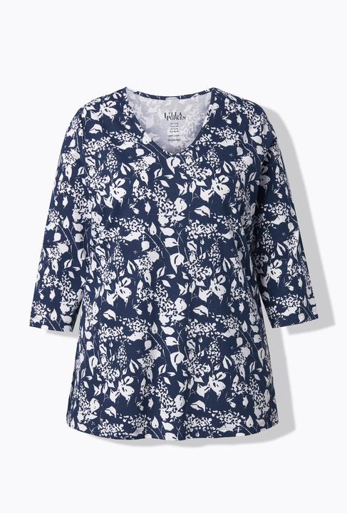 Actual product image Ulla Popken Floral Vine Print Tee (60)