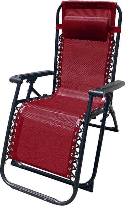 Produktbild Marbueno klappbarer Stahl Liegestuhl mit Kissen Garten und Pool 90X66X108 cm Schwerkraft Null Bordea
