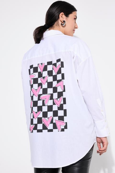 Immagine prodotto Studio Untold Camicia dal taglio squadrato con cuori a quadri sul retro (58)