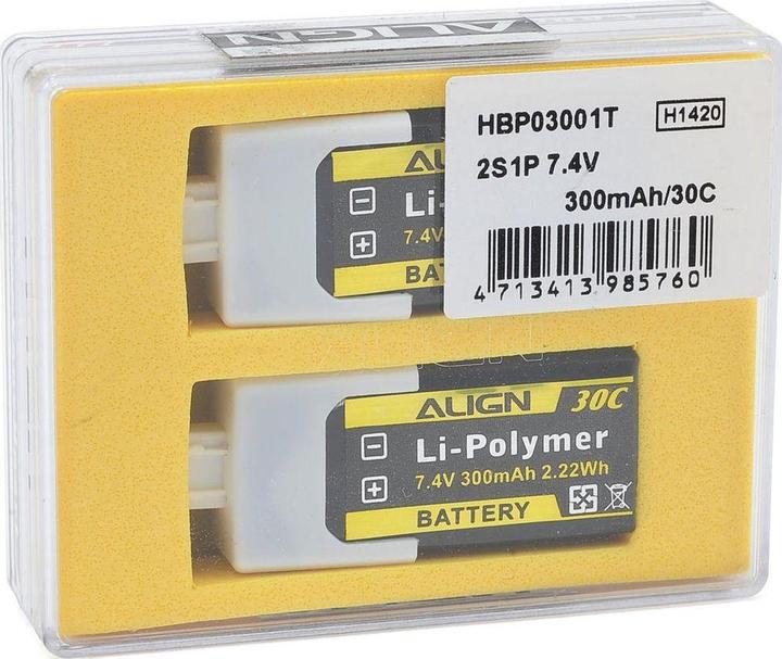 Immagine prodotto Align Batteria LiPo 7.4V 300mAh 30C (7.40 V, 300 mAh)
