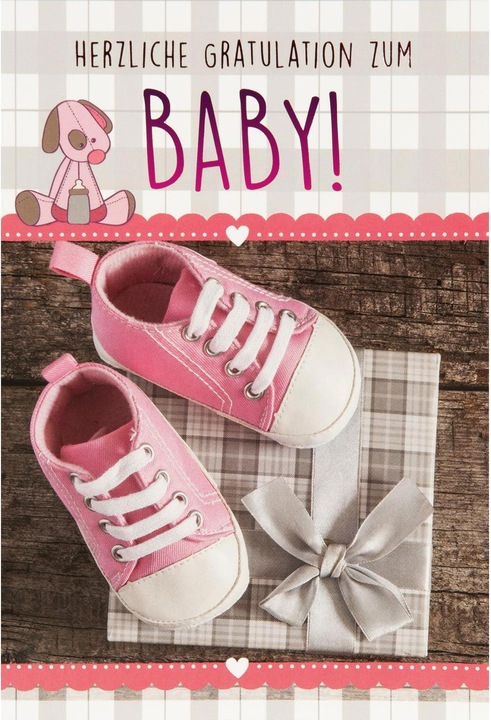Actual product image ABC Congratulations card sneakers girl (1 pcs.)