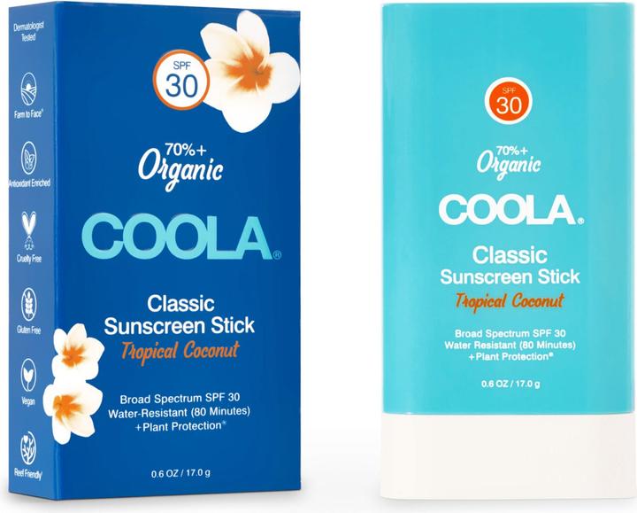 Actual product image Coola Suncare Classic Stick Tropical Coconut (Sun stick, Sun cream face, SPF 30, 17 ml, 17 g)