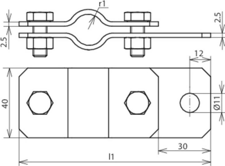 Produktbild Dehn Erdungsrohrschelle D 17mm m. 410309