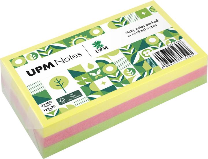 UPM Notes Sticky note 5855-21PG-3 Brilliant 125x75mm 100 sheets assorted 3pcs. (125 x 75 mm)