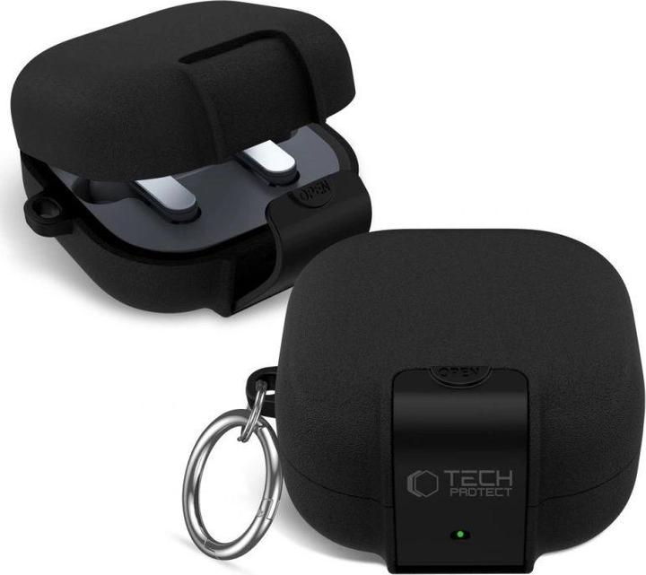 4Kom Tech-Protect Slim Hook Samsung Galaxy Buds 4 / 4 Pro Schwarz (Kopfhörer Hülle)