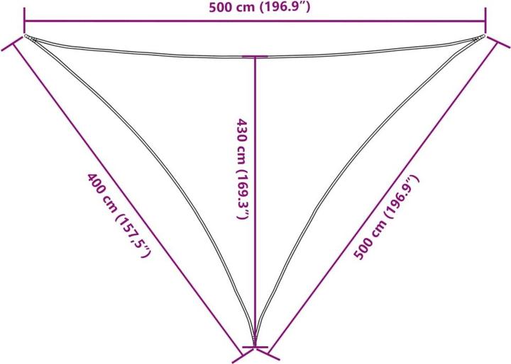 Image du produit VidaXL Voile d'ombrage (400 x 500 x 500 cm)
