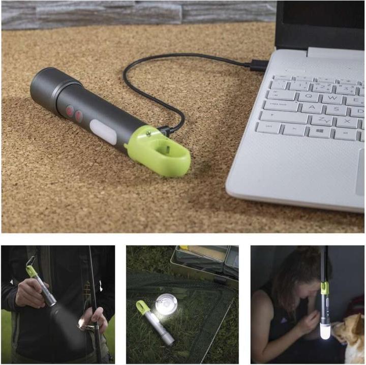 Actual product image Emos LED Aufladbare Metall-Taschenlampe, 600 lm, 1 200 mAh (16 cm, 600 lm)