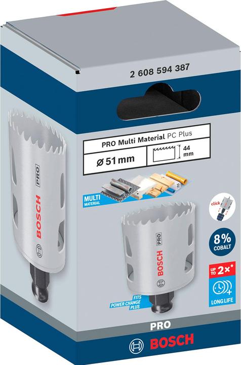 Produktbild Bosch Professional Zubehör PRO Multi Material PC Plus Lochsäge, 51 mm (51 mm)