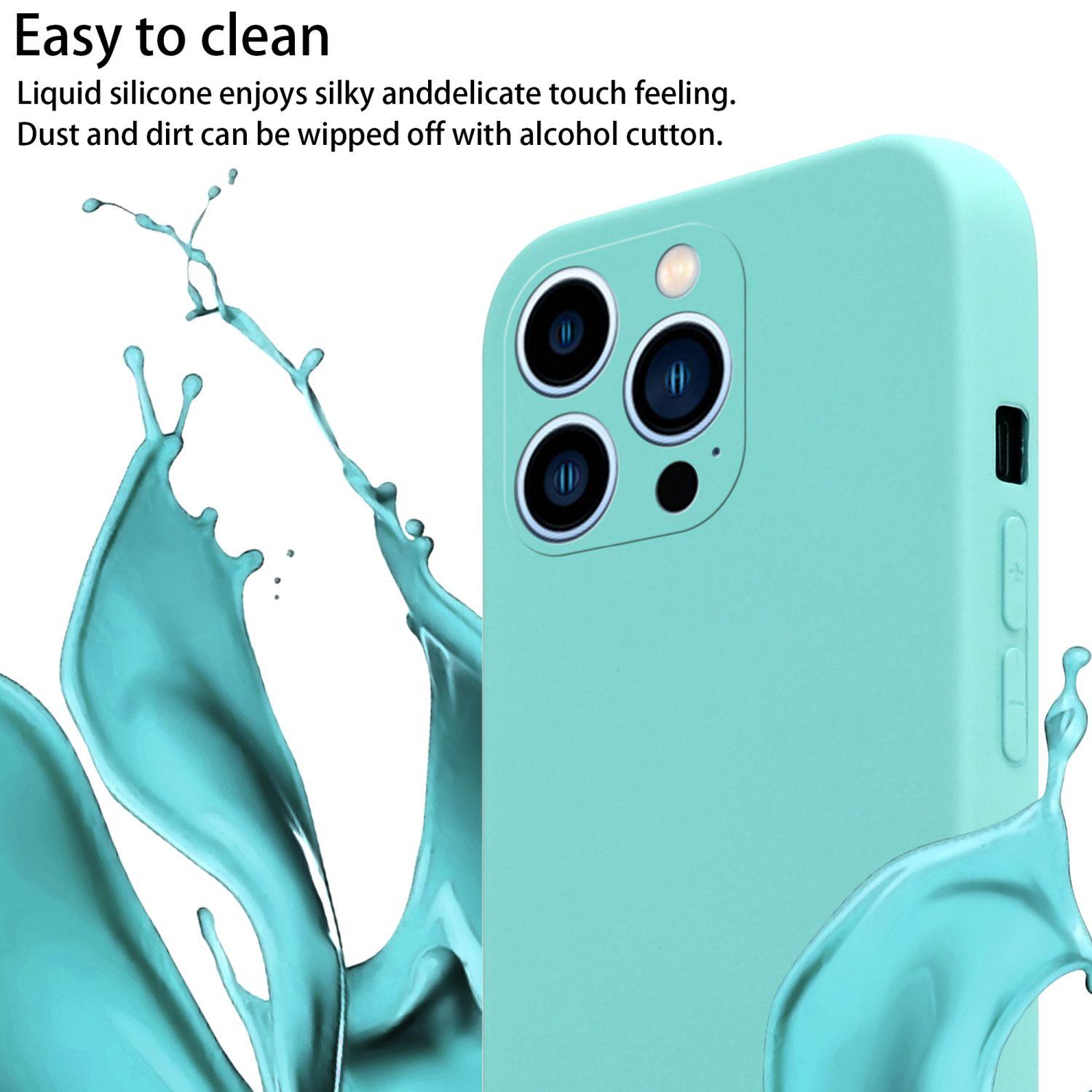 Thumbnail - Cadorabo TPU Cover Handy Kette Liquid (Apple iPhone 13 Pro Max), Smartphone Hülle, Türkis