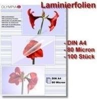 Produktbild Olympia Laminierfolien (A4, 100 Stück, 80 µm)